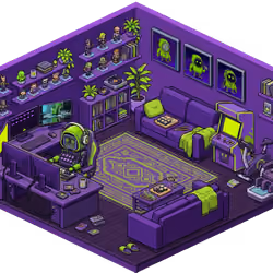 Pixel Hood Room · Mini #1253