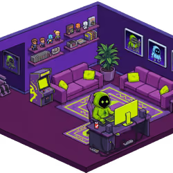 Pixel Hood Room · Mini #570