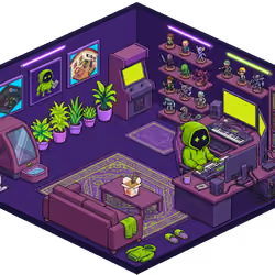 Pixel Hood Room · Mini #1045