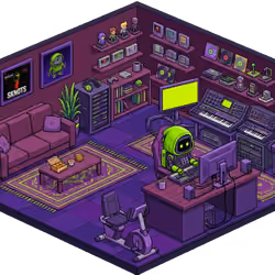 Pixel Hood Room · Mini #1084