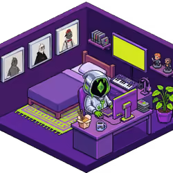 Pixel Hood Room · Mini #100