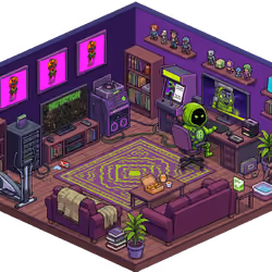 Pixel Hood Room · Mini #1042