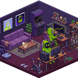 Pixel Hood Room · Mini #1258