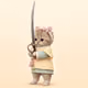 Knight Kitten #1018
