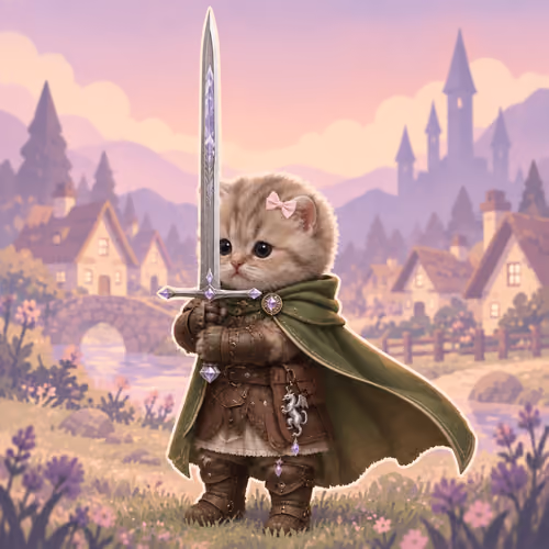 Knight Kitten #849