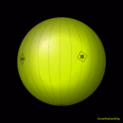 3D Game CCFF00 Sphere #649