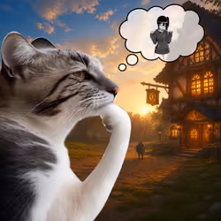 Thinking Cat #3200