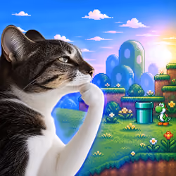 Thinking Cat #3198