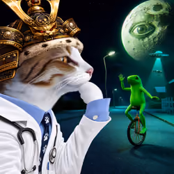 Thinking Cat #2742