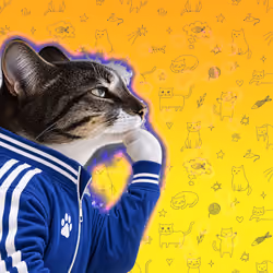 Thinking Cat #9542