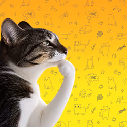 Thinking Cat #1842