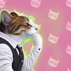 Thinking Cat #2673