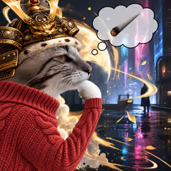 Thinking Cat #7450