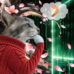 Thinking Cat #7474