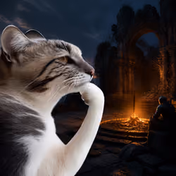 Thinking Cat #9337