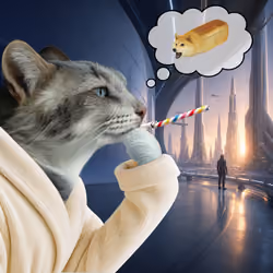 Thinking Cat #3135