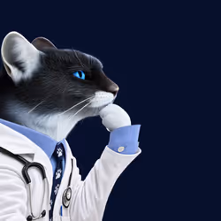 Thinking Cat #2030
