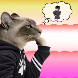 Thinking Cat #8968