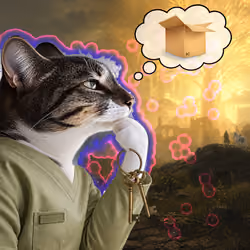 Thinking Cat #2370
