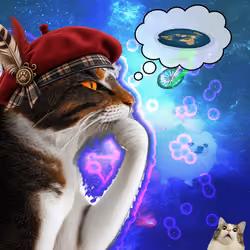 Thinking Cat #9543