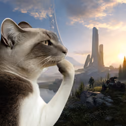 Thinking Cat #2739
