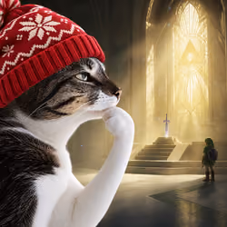 Thinking Cat #7418