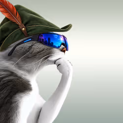 Thinking Cat #7041