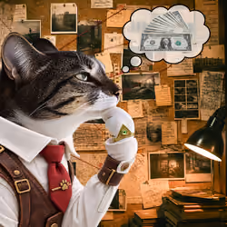 Thinking Cat #7356