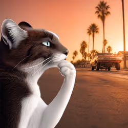 Thinking Cat #1214