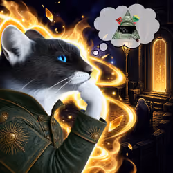 Thinking Cat #5143