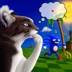 Thinking Cat #6955