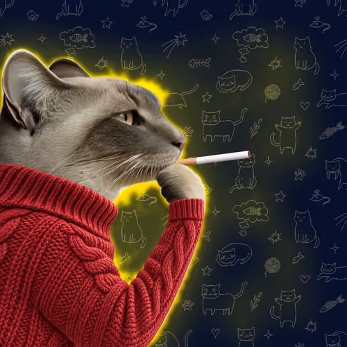 Thinking Cat #9212