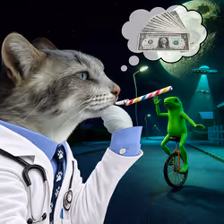 Thinking Cat #8482