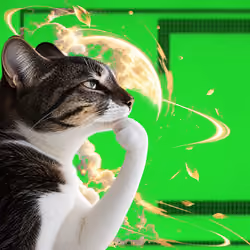 Thinking Cat #7156