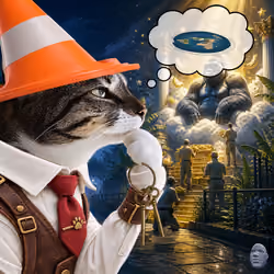 Thinking Cat #2144