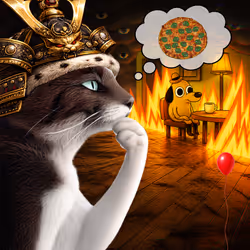 Thinking Cat #8433