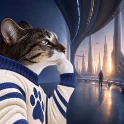 Thinking Cat #2454