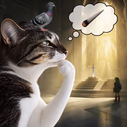 Thinking Cat #3643