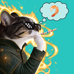 Thinking Cat #6625