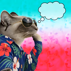 Thinking Cat #7672