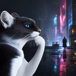 Thinking Cat #1217