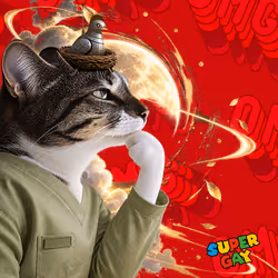 Thinking Cat #496