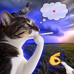 Thinking Cat #4654