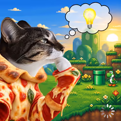 Thinking Cat #1638