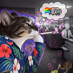 Thinking Cat #5758