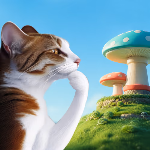 Thinking Cat #8580