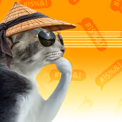 Thinking Cat #1950