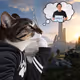 Thinking Cat #9402