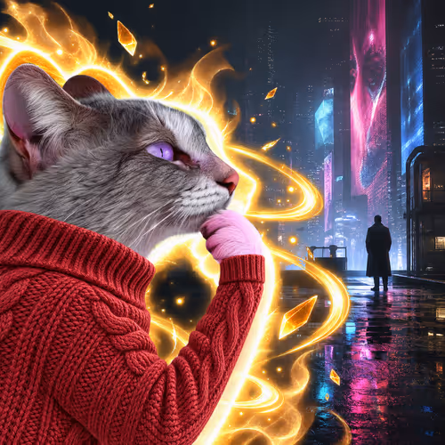 Thinking Cat #9852