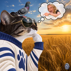 Thinking Cat #991
